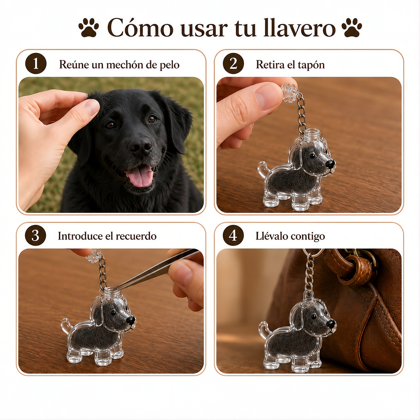 Llavero Mechoncito - Un pedacito de tu regalón, contigo a todas partes.