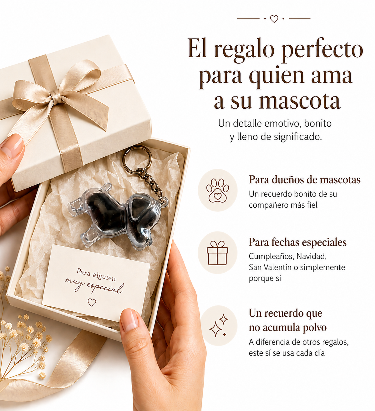 Llavero Mechoncito - Un pedacito de tu regalón, contigo a todas partes.